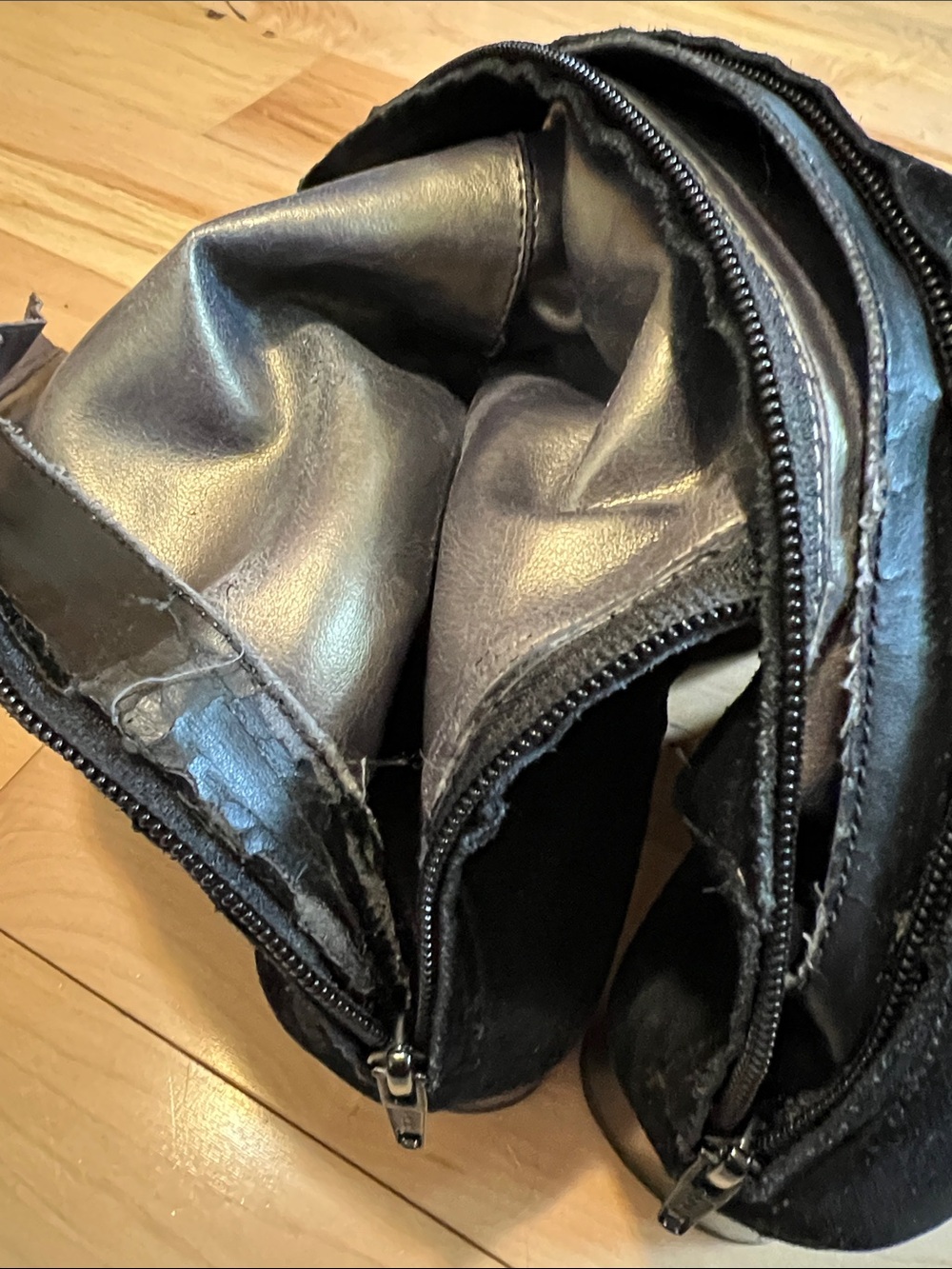Ann Marino Black Suede Knee-High Heeled Boots - Picture 17 of 17